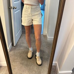Jcrew cotton shorts in cream